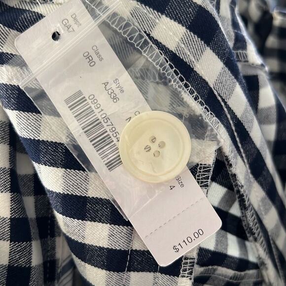 NWT J. Crew size 4 navy blue & white ankle pants - Picture 5 of 6